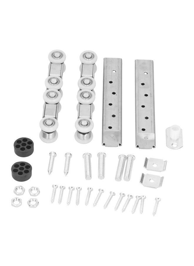 Thoraya Stainless Steel Hanging Wheel Mute Double Hole Sliding Door Hardware Pulley Hanging Rail Tool  - Image 2