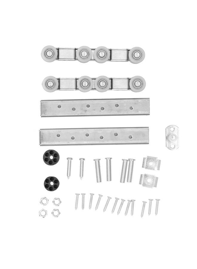 Thoraya Stainless Steel Hanging Wheel Mute Double Hole Sliding Door Hardware Pulley Hanging Rail Tool  - Image 1