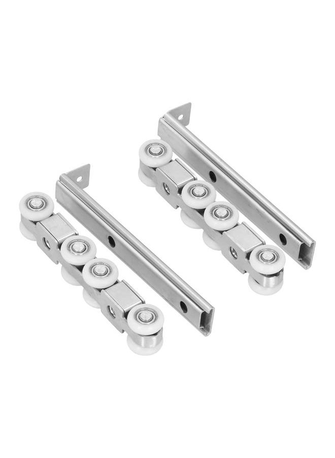 Thoraya Stainless Steel Hanging Wheel Mute Double Hole Sliding Door Hardware Pulley Hanging Rail Tool  - Image 4