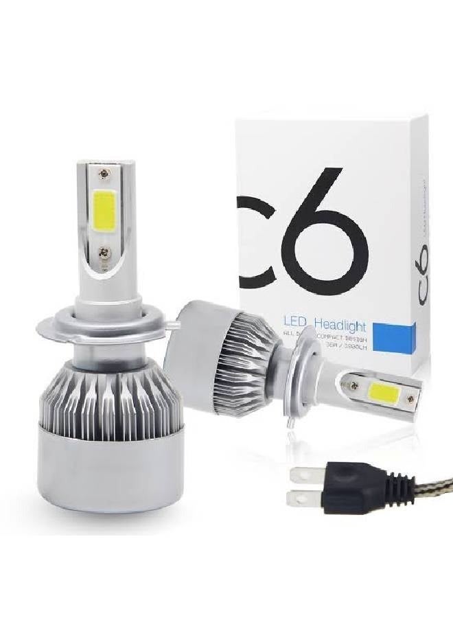 C6 2-Piece H7 LED Xenon Bulb Set