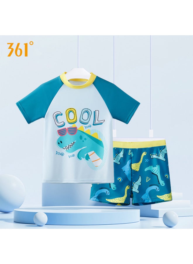 361 Children's Swimwear Boys' Girls' Baby's Split Swimwear Children's Long Short-sleeved Beach