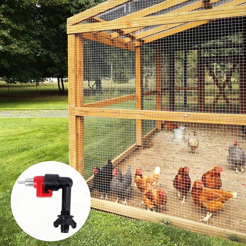 قطعتان من سقاية الدجاج الأوتوماتيكية للشرب للدواجن والبط والإوز والطيور للاستخدام في المزرعة والمنزل - Image 5