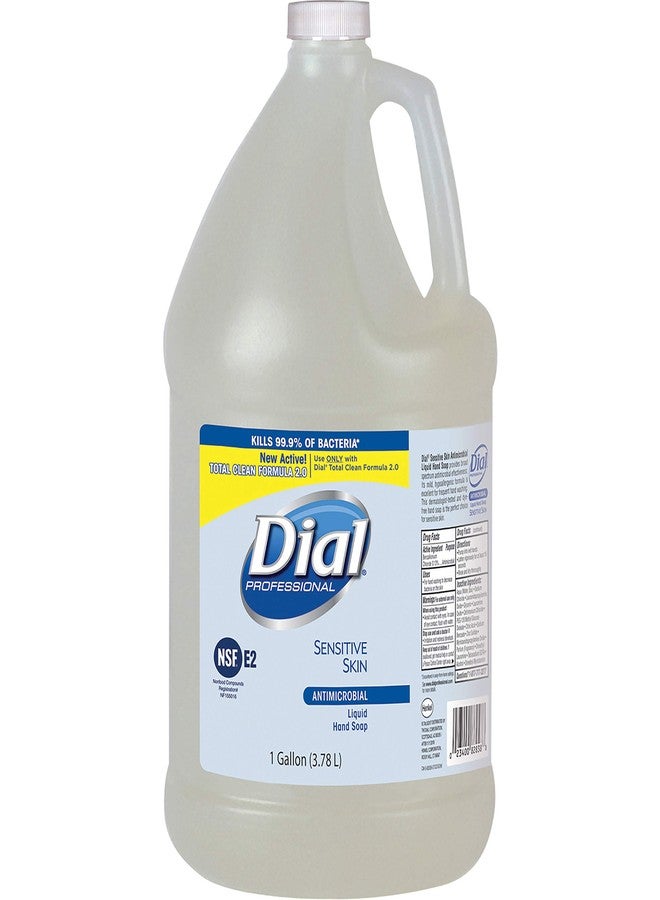 Dial Sensitive Skin Antimicrobial Soap Refill - 1 gal (3.8 L) - Kill Germs - Skin, Hand - Clear - Antimicrobial - 1 Each
