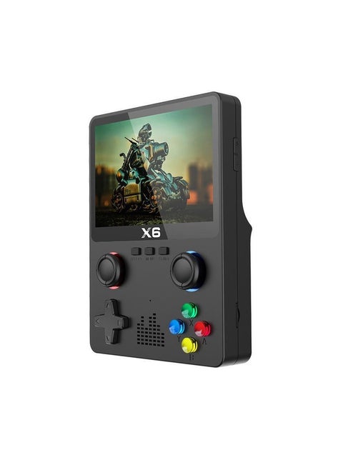 X6 Retro Handheld Game Console 3.5-Inch LCD Screen Built-In 10000+ Games Connect to TV with AV Cable & Support 11 Simulators Rechargeable Game Box (Black)