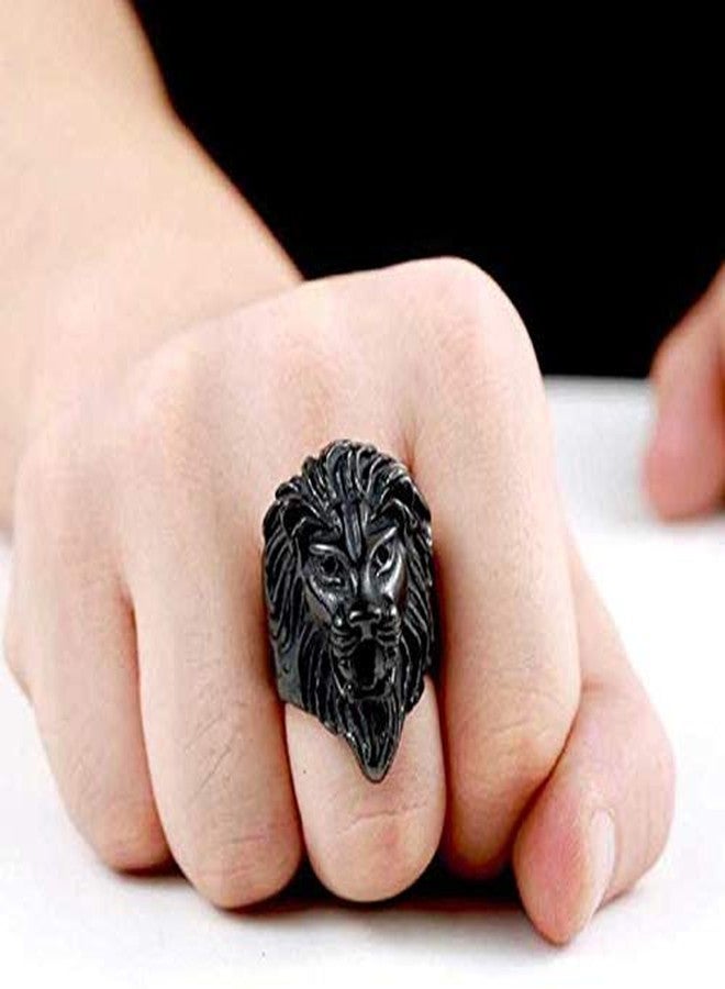 VIEN Original Stainless Steel King Lion Ring for Men and Boys Lion Head Ring Daily Use (pack of 1pc) - Image 3