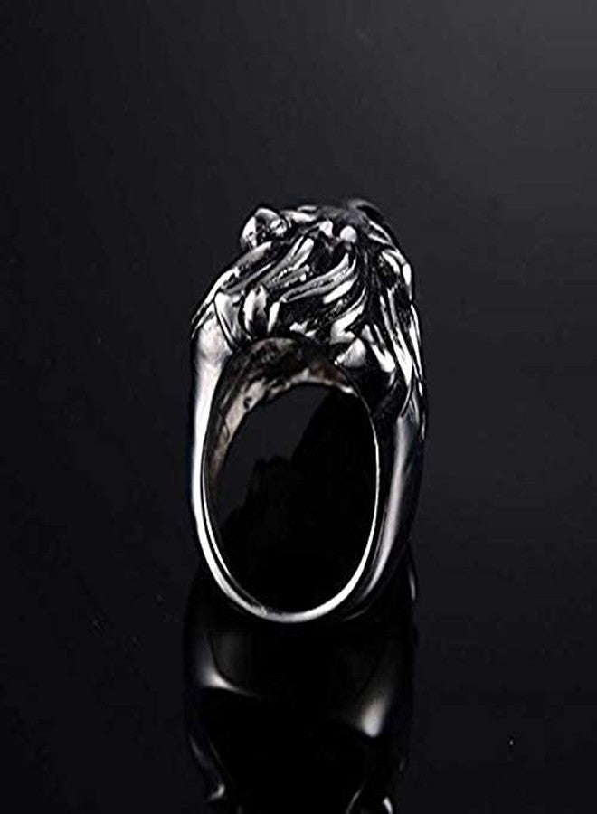 VIEN Original Stainless Steel King Lion Ring for Men and Boys Lion Head Ring Daily Use (pack of 1pc) - Image 4