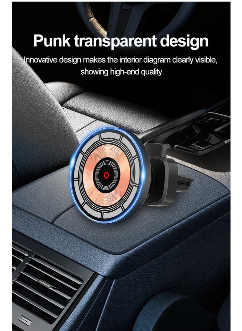 GULFLINK Magnetic Wireless Car Charger, Wireless Car Charger for iPhone, 15W Magnetic Pad Air Vent Holder  - Image 5
