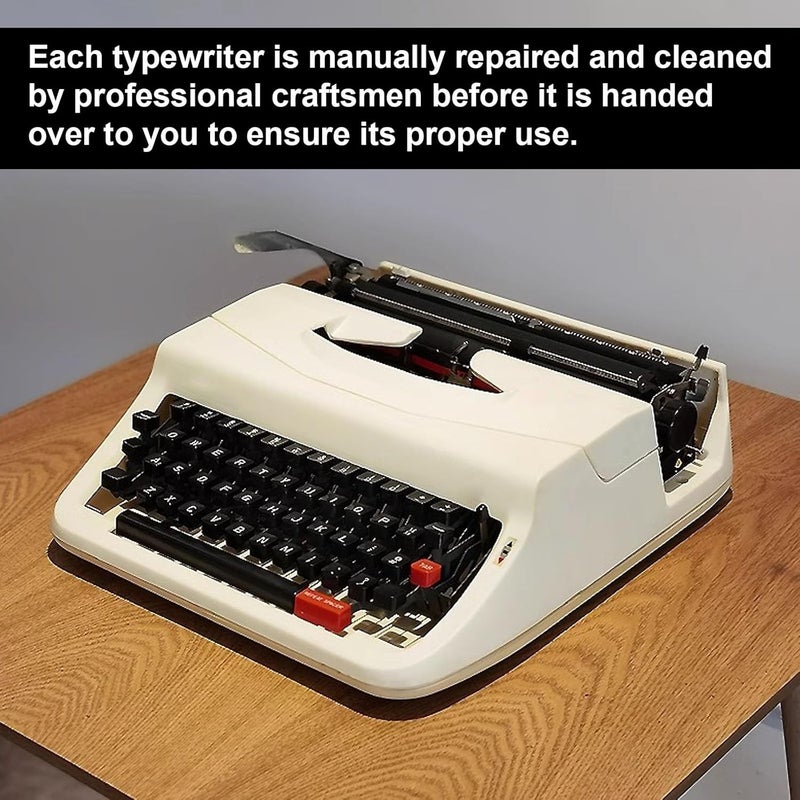 Old-Fashioned Traditional Portable Manual Typewriter,Vintage Typewriter for a Nostalgic Flow - Manual Typewriter Portable,Normal Typing,Easy to Use,Literary Gifts for Writers - Image 3