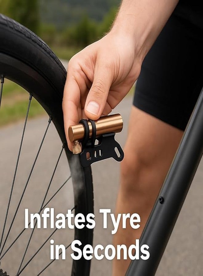 PIPULSE Pocket Bicycle Air Pump - 120 PSI Mini Portable Hand Pump for Bike Tires - Lightweight, Compact & Durable - Presta & Schrader Valve Compatible - for Road & Mountain Bikes - Image 3