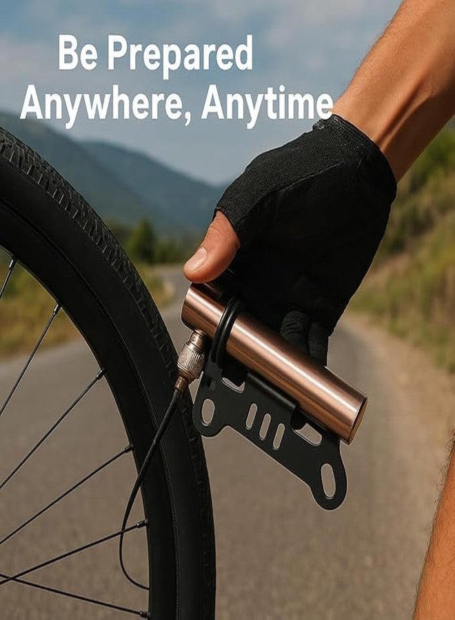 PIPULSE Pocket Bicycle Air Pump - 120 PSI Mini Portable Hand Pump for Bike Tires - Lightweight, Compact & Durable - Presta & Schrader Valve Compatible - for Road & Mountain Bikes - Image 5