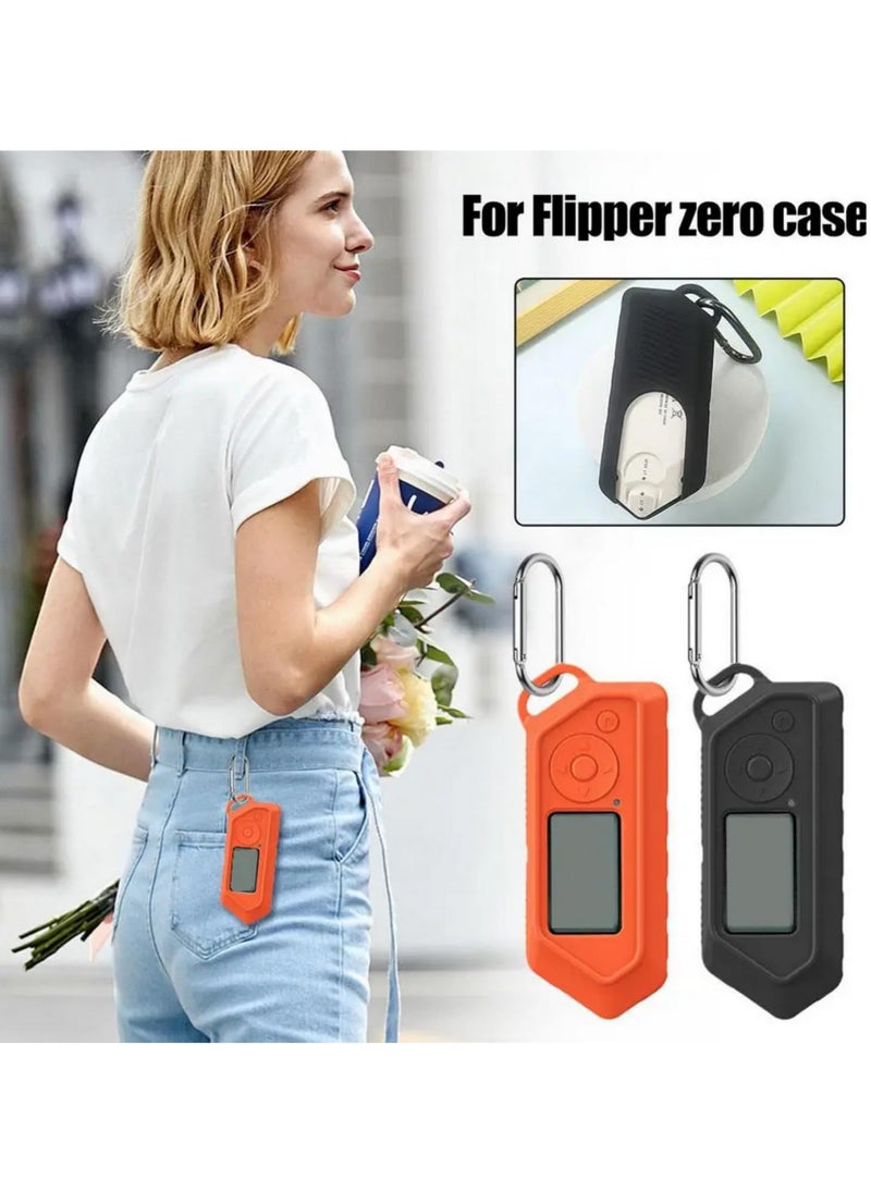 Generic - 1pcs Silicone Protective Case with Portable Hook for Flipper Zero - Full Coverage, Shockproof, Scratch-Resistant, Lightweight & Stylish Design (Black) - Image 1