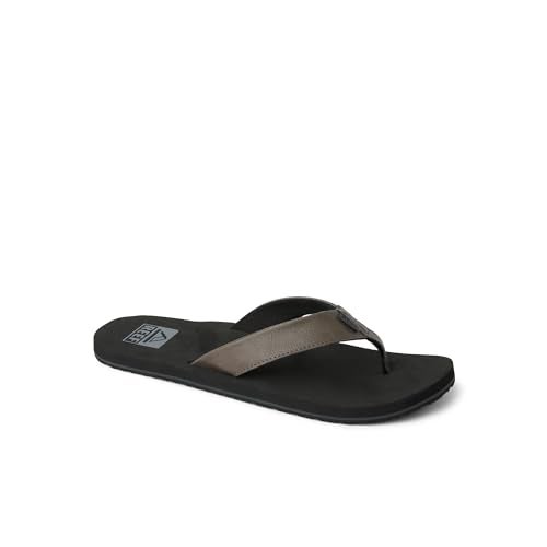 Reef Twinpin Mens Beach Flip Flop, Soft Cushion Footbed, Water Friendly, Grey, 13 - Image 3