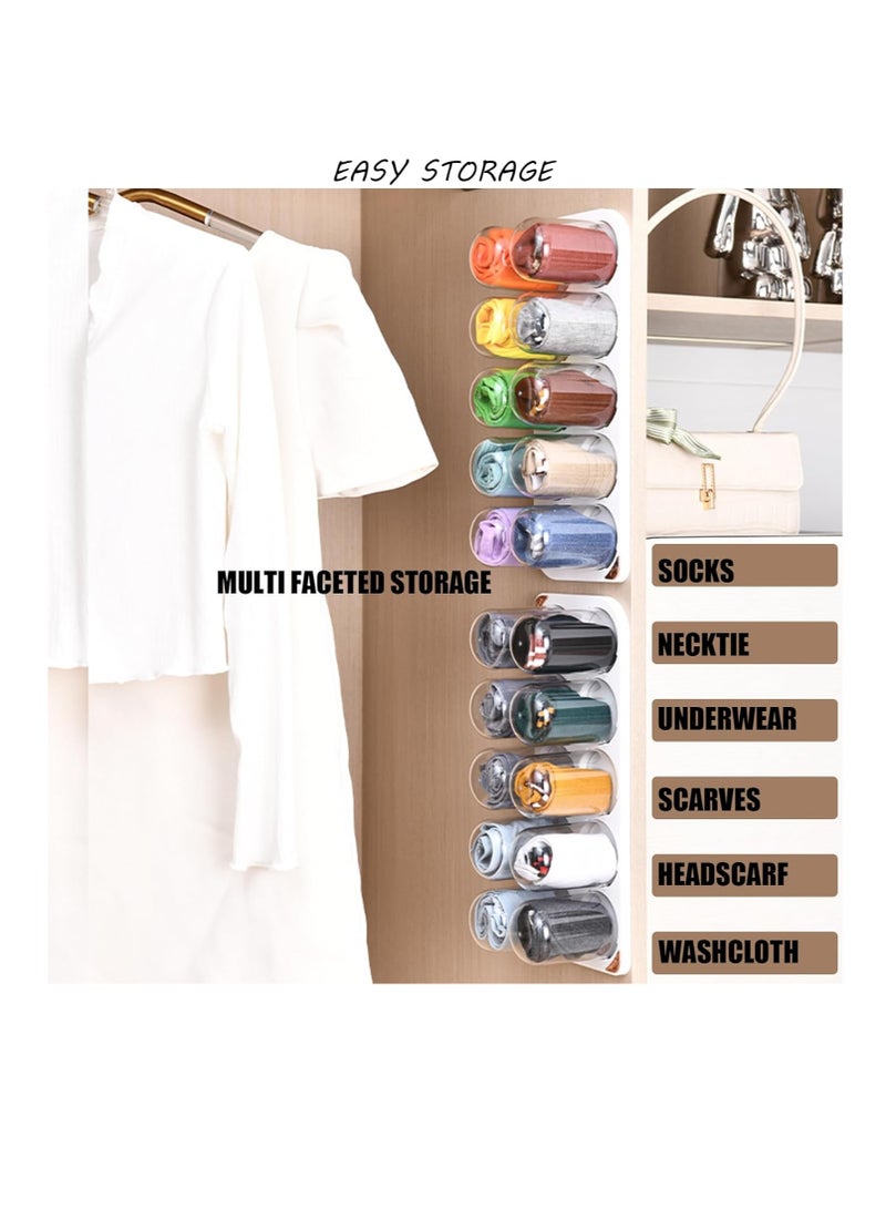 CityRiya-Long Wall-mounted underwear storage box plastic capsule storage box for underwear, socks, bras, panties, scarves, ties and small items (white)  - Image 2