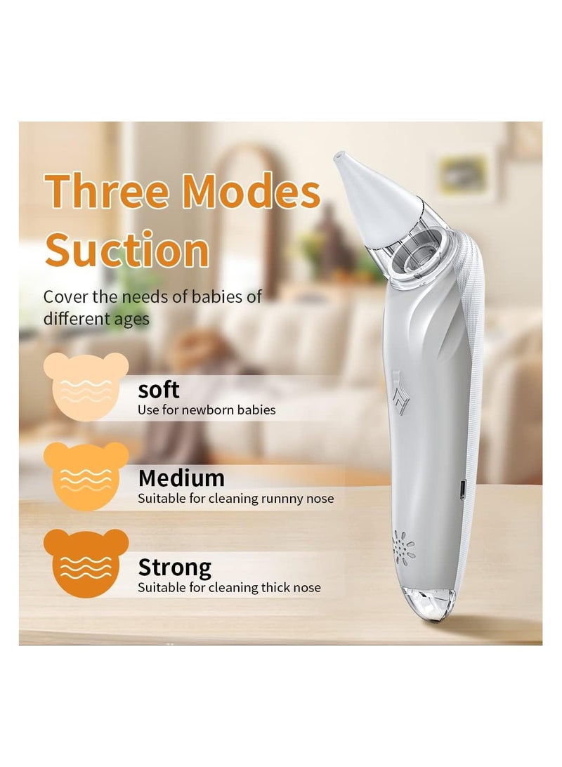 SOLARAE Baby Electric Nasal Aspirator, Adjustable 3 Level Suction with Music Function and Night Light Soothing, Toddler Deeply Nose Cleaner, Suitable for Infants Kids Toddlers - Image 5