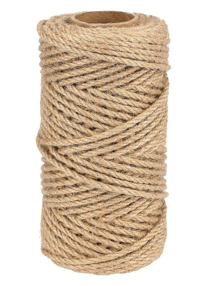 مارك حبل الجوت 2 مم × 20 متر سلك خيوط قنب سميك طبيعي | حبل الجوت لخدش القطط، أدوات البستنة، التجميع، تزيين الحرف اليدوية - Image 1