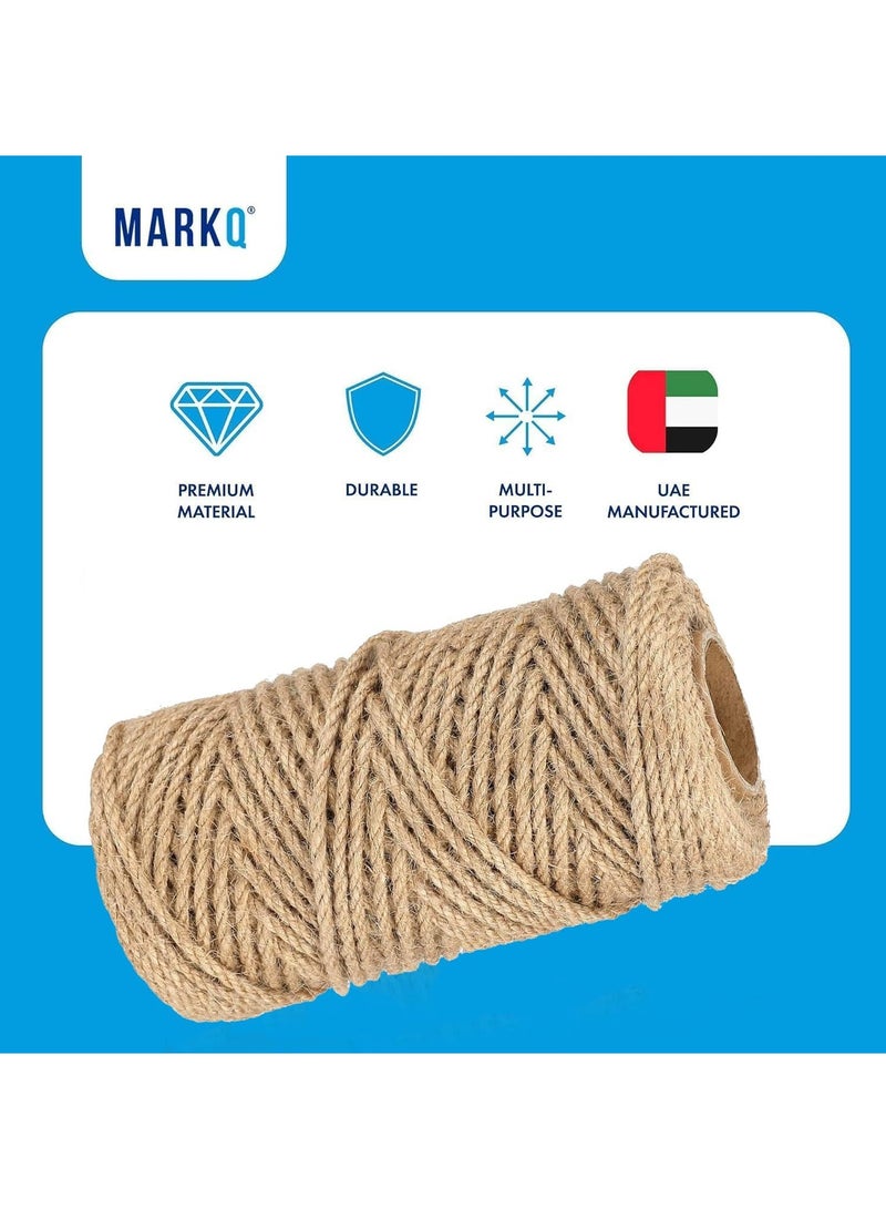 مارك حبل الجوت 2 مم × 20 متر سلك خيوط قنب سميك طبيعي | حبل الجوت لخدش القطط، أدوات البستنة، التجميع، تزيين الحرف اليدوية - Image 3