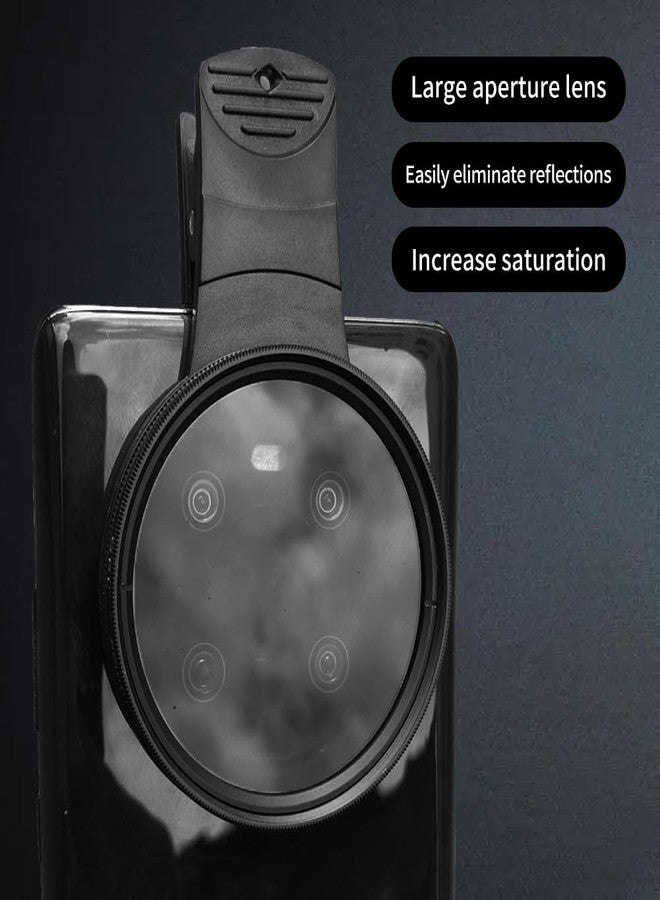 EMVANV 52mm Clip-on CPL Phone Camera Lens Filter, Phone Lens Filter Kit, Universal CPL Filter Compatible with iPhoneSamsung/Android Smartphones(Size:52mm) - Image 5