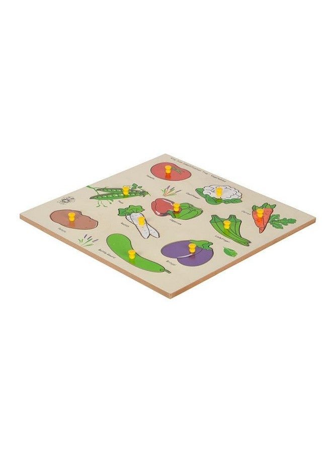 Skillofun Skillofun MDF King Size Identification Tray - Vegetables Learning Toy | Early Educational Toy for Kids (Multicolor, Age- 3+) - Image 3