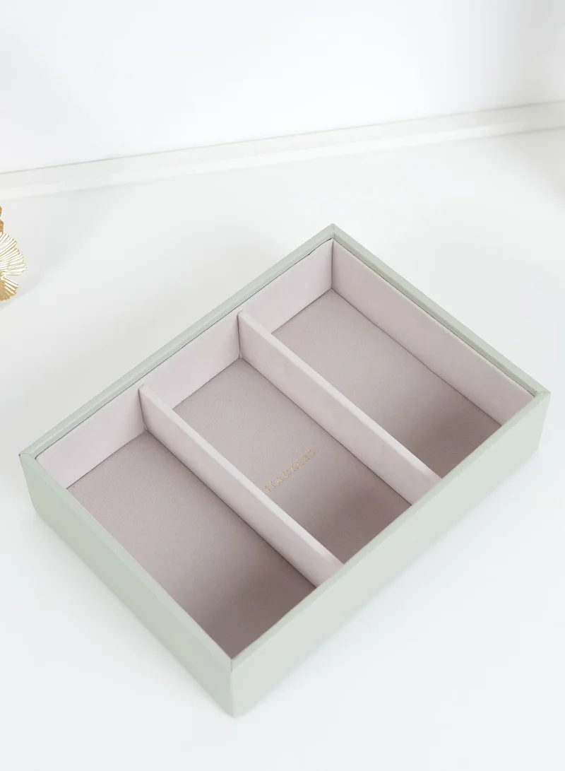 Stackers Sage Green Classic 3 Layer Jewellery Box