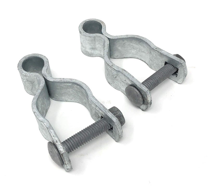 FENCESMART4U Pressed Steel Chain Link Fence Frame Hinge w/Bolt - (2 Sets Pack) (1-3/8") - Image 1