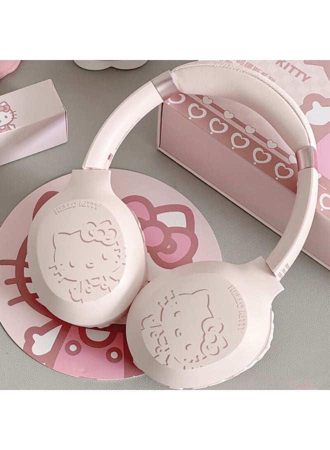 Chen Feng Chenfeng Sanrio, Head-style Bluetooth Earphones S05, Wireless Gaming High-quality Sound Sports Earphones For Men And Women, Cute Girl Pink Earphones, Kt Cat, Compatible With Apple, Huawei, Xiaomi - Image 1