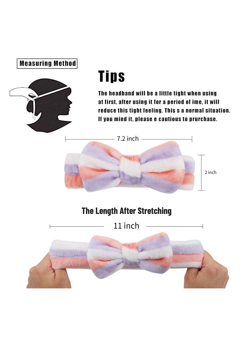 ORiTi 6 قطع من عصابة رأس غسول الوجه من الصوف المرجاني الناعم لعصابة شعر المكياج - Image 3