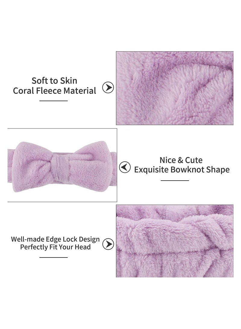 ORiTi 6 قطع من عصابة رأس غسول الوجه من الصوف المرجاني الناعم لعصابة شعر المكياج - Image 2