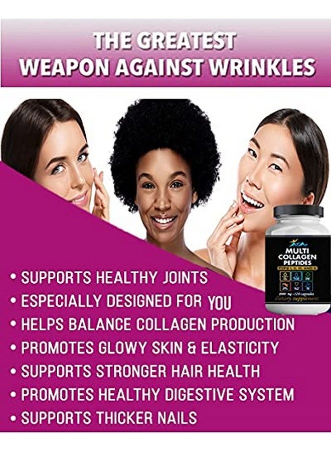 Vitamisan 2-Pack Multi Collagen Plus Pills (Type I, II, III, X) for Anti-Aging, Hair, Skin, Nails and Joint Support, 80 Day Supply 240 Capsules - Image 4
