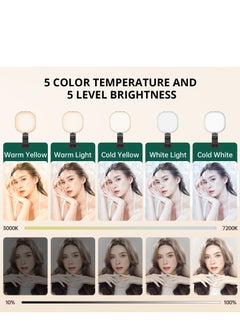 Y&D LED Video Light, Mini Selfie Light Camera Led for Phone, Laptop, Tablet and Computer, Dimmable Fill Lamp  - Image 2