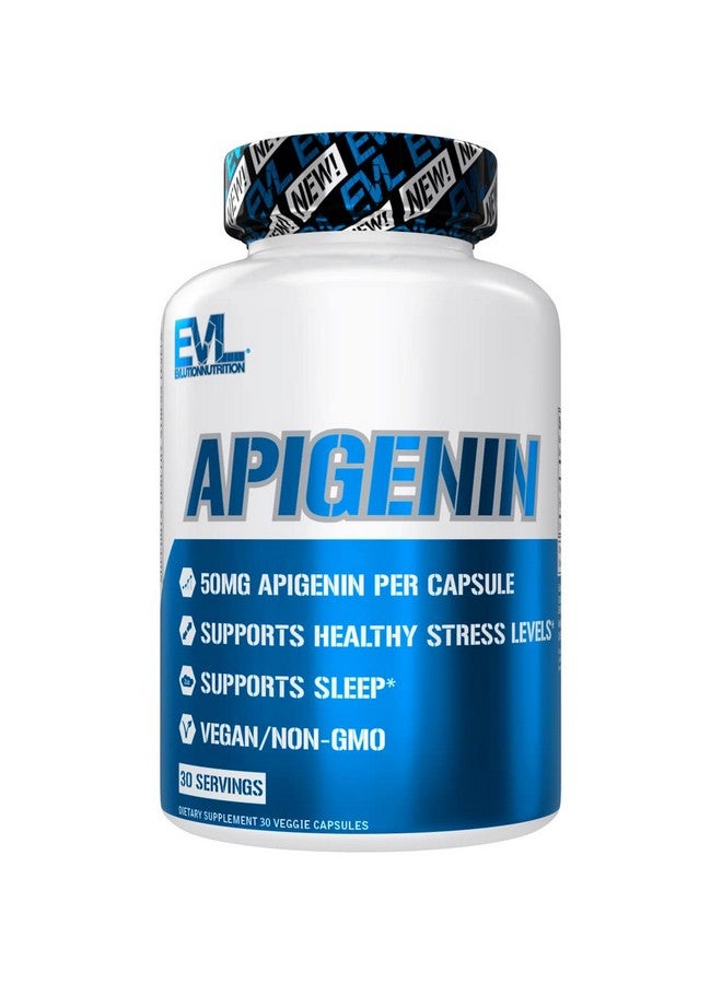 Evlution Pure Apigenin Supplement From Chamomile Extract Relaxing Apigenin 50Mg Bioflavonoid Stress And Mood Support Supplement Nutrition High Bioavailable Vegan Nongmo Herbal Sleep Supplement - Image 1