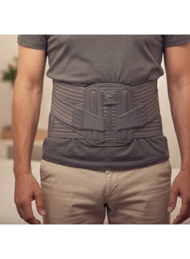 PRIMSPINE CARE+ Semirigid Lumbosacral Back Support – Medical-Grade Beige Lumbar Brace for Lower Back Pain Relief, Sciatica & Posture Correction – Breathable, Ergonomic Design for All-Day Support Medium - Image 3