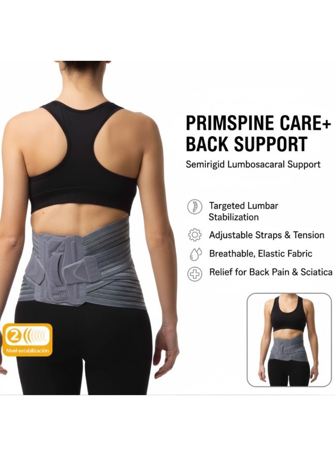 PRIMSPINE CARE+ Semirigid Lumbosacral Back Support – Medical-Grade Beige Lumbar Brace for Lower Back Pain Relief, Sciatica & Posture Correction – Breathable, Ergonomic Design for All-Day Support Medium - Image 1