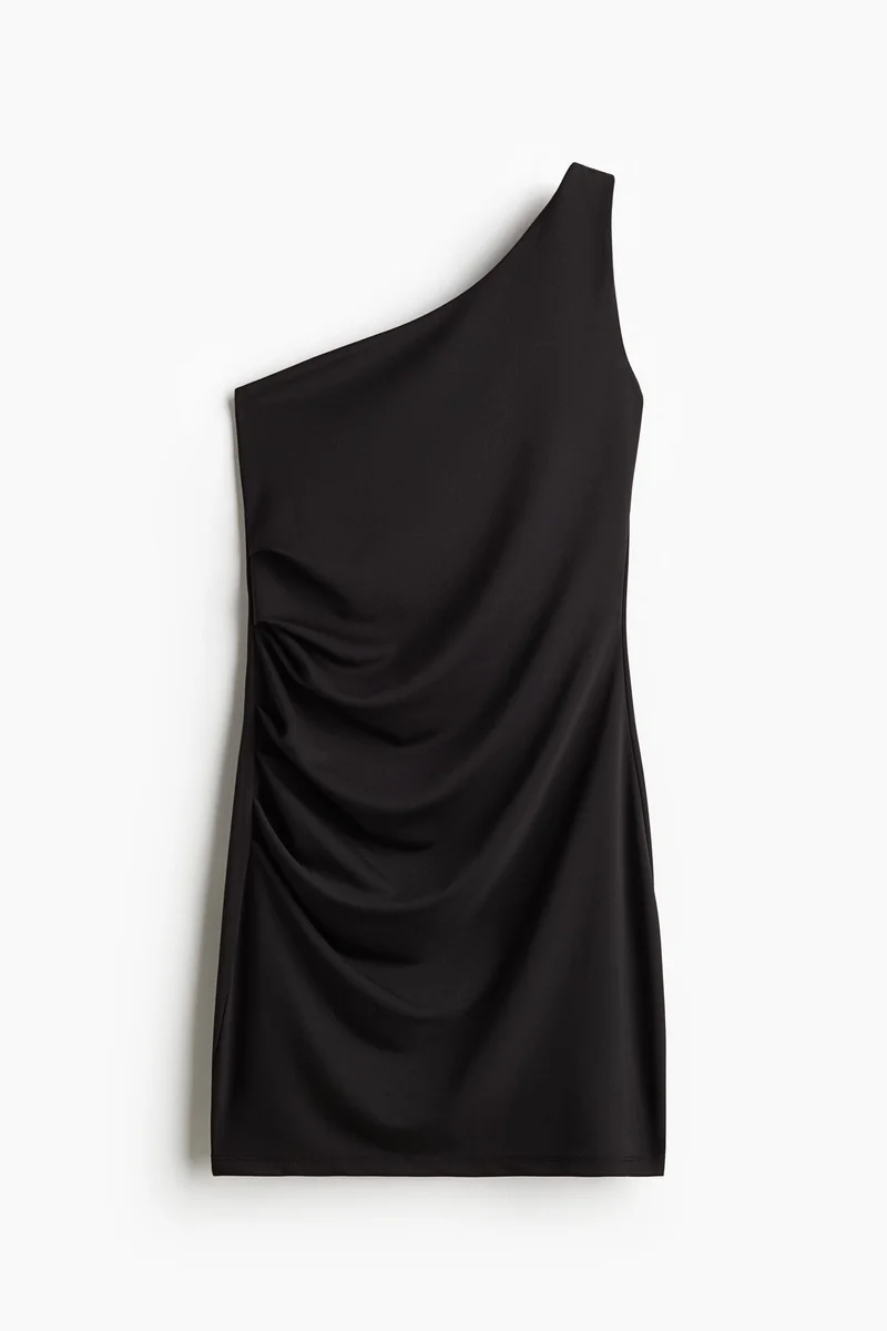 H&M Draped one-shoulder dress