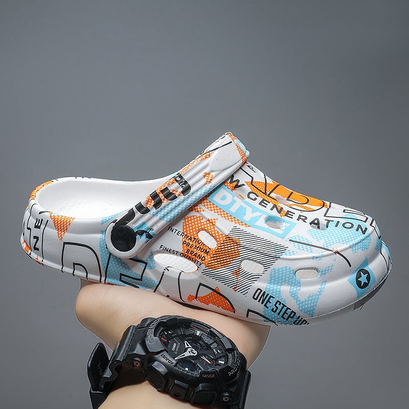 Children'S Cave Shoes New Camouflage Letter Eva Baby Slippers Home Wear Non-Slip Slippers For Boys And Girls - Image 3