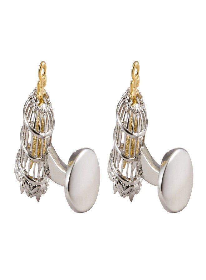 Knighthood Exclusive Bird Cage Cufflinks for Men - Image 2