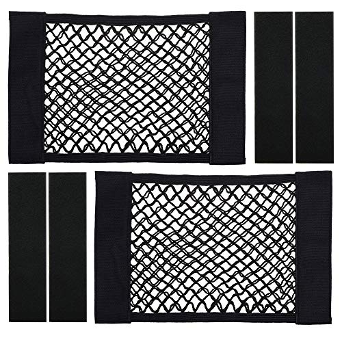 Cosmos Universal Mesh Cargo Net Wall Sticker Organizer Pouch Bag Storage Mesh Net for Car Trunk, Pack of 2 with Tape Stickers - Image 1