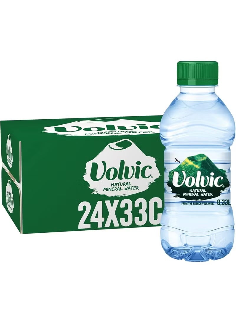 Volvic Natural Mineral Water 330ml × 24 Piece | Pure Volcanic Hydration - Image 1