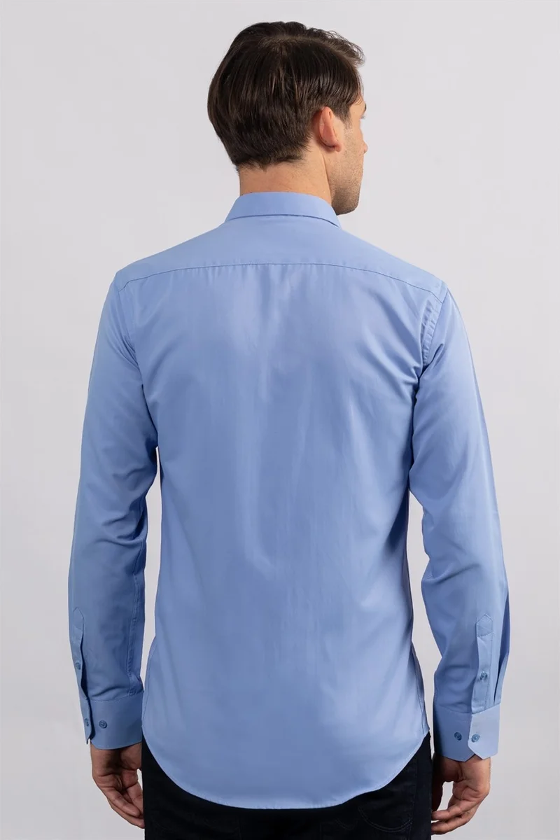 Tudors Modern Slim Fit Self-Patterned Plain White Shirt