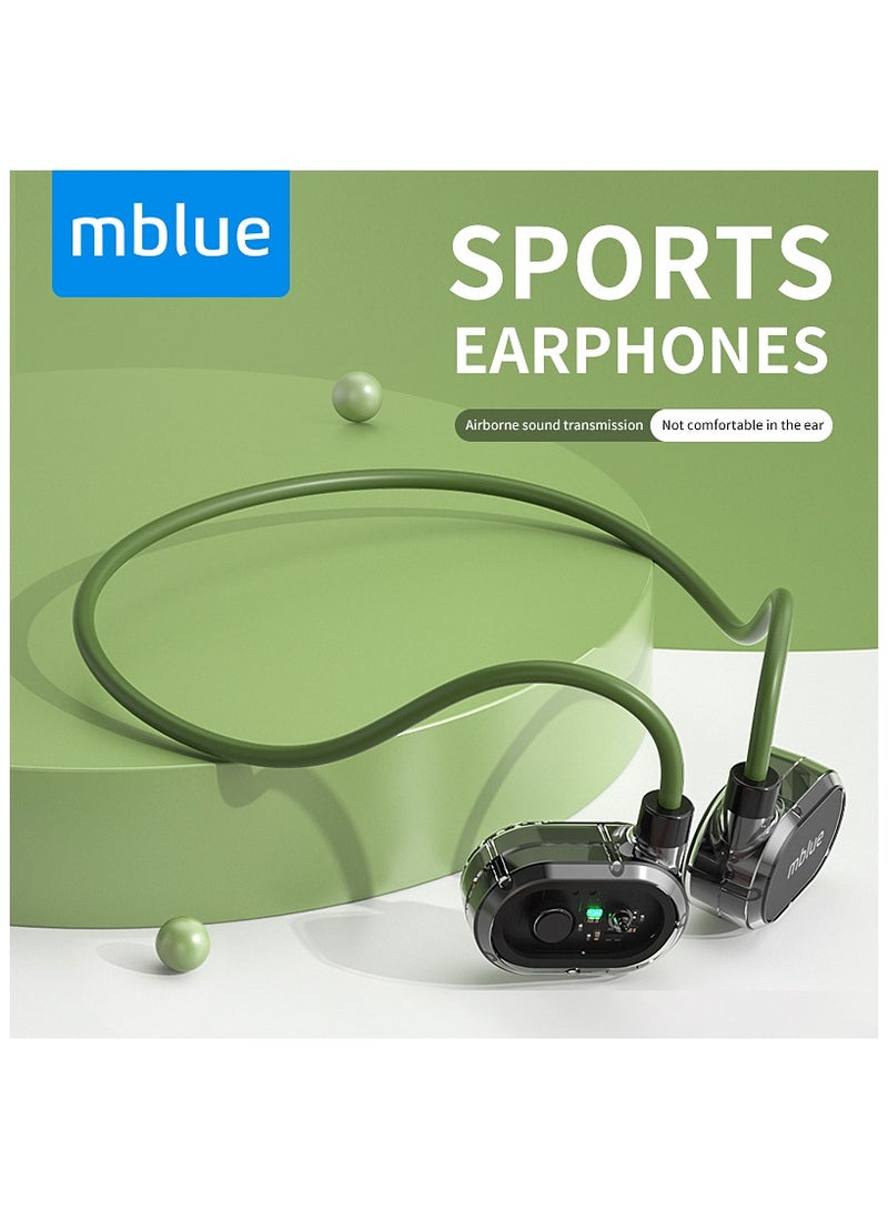 mblue Rear-Mounted Bluetooth 5.4 Air Conduction Sports Earphone, Sweatproof Wireless Earbuds with Mic & Open-Ear Design for Running, Gym, and Workout, H02 - Image 5