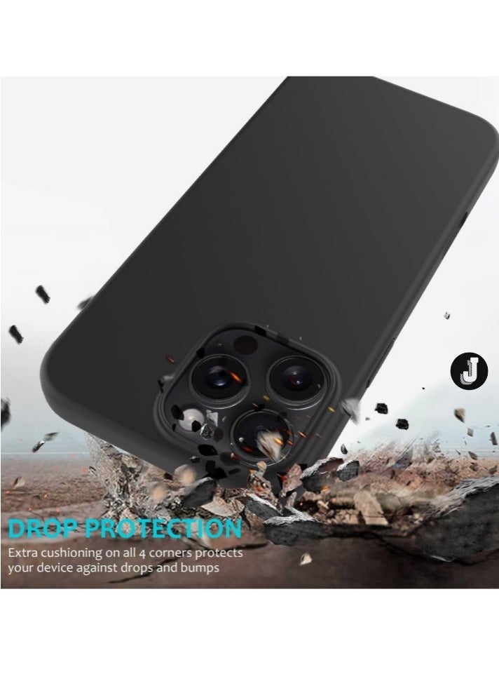 JAJEEK "iPhone 16 Pro Slim Fit Matte Black TPU Case – Soft, Flexible Silicone Back Cover for Sleek Protection" - Image 1