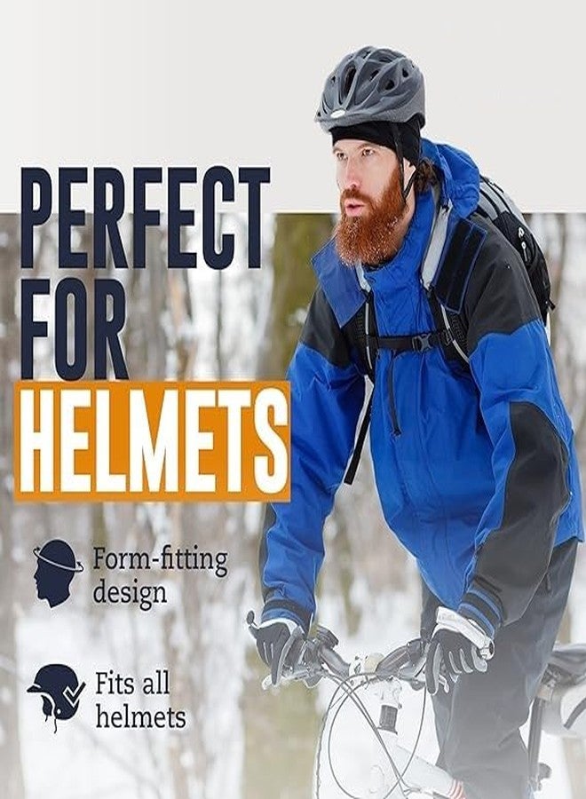 PAROPKAR Army Design & Plain Design Do Rag Skull Cap Beanie Cooling Helmet Cycling Biking Hat Head Bandana Caps for Men Women (Black Two) - Image 4