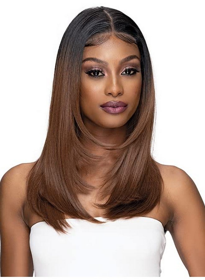 Janet Collection Melt 13x6 Frontal Part Lace Wig - POLINA (1B) - Image 2