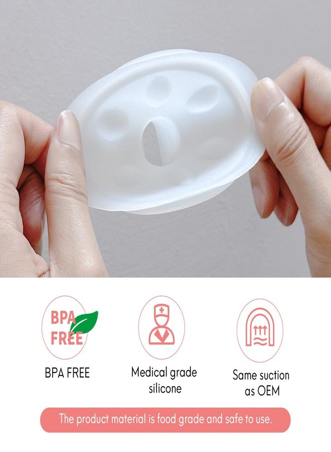 Durceler 19mm Flange Insert/Massage Pad Compatible with Spectra S1 S2 Breast Pump 24mm Shields, Two-in-One Silicone Petal Cushion to Reduce Nipple Tunnel Down to Comfortable Size, Spectra Pump Parts - Image 5