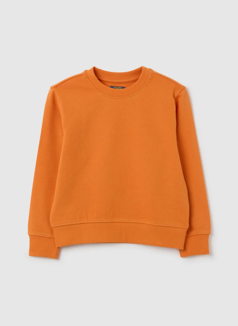 Ovs CHILDREN'S PURE COTTON ORANGE SWEATSHIRT