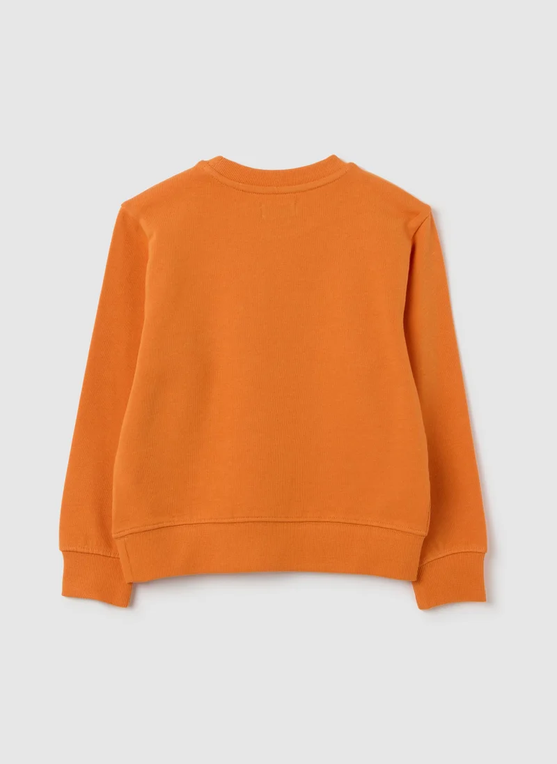 Ovs CHILDREN'S PURE COTTON ORANGE SWEATSHIRT