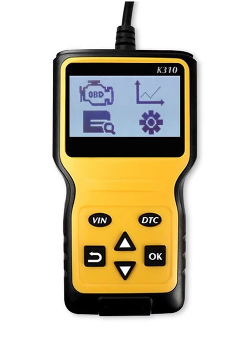 Car Trouble Code Reader OBD2 Scanner Engine Diagnostics K310 Car Accessories Parts Repair Tools Car Vehicle Engine Trouble Diagnostic Code Scanner Tool for All Cars (Yellow)