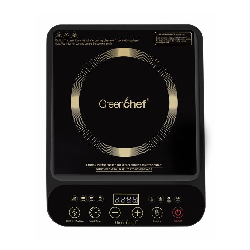 Greenchef Dice 2000 Watt LED Touch Panel, Timer & Power Consumed Indicator Induction Cooktop - Image 3
