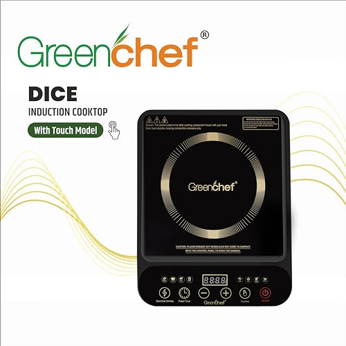 Greenchef Dice 2000 Watt LED Touch Panel, Timer & Power Consumed Indicator Induction Cooktop - Image 2