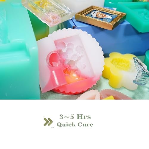 BBDINO Shore 15A Platinum Silicone Mold Making Starter Kit, 3-Hour Fast Cure, 30-Min Pot Life, 38.8 oz, 1:1 Mix Ratio, Tools Included - Image 5
