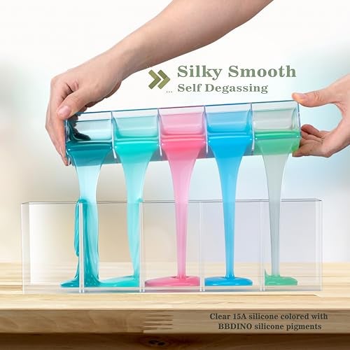 BBDINO Shore 15A Platinum Silicone Mold Making Starter Kit, 3-Hour Fast Cure, 30-Min Pot Life, 38.8 oz, 1:1 Mix Ratio, Tools Included - Image 3